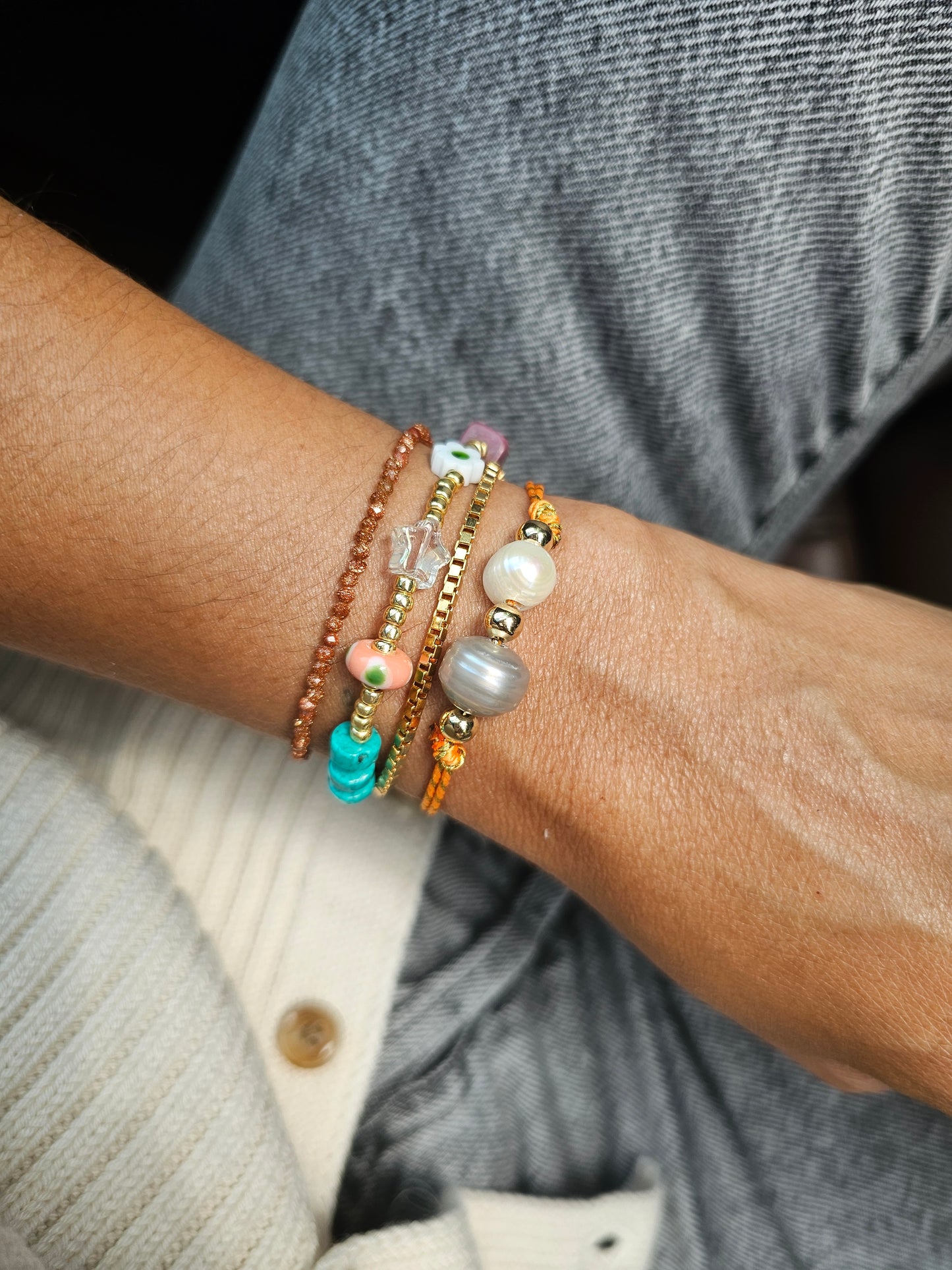 Gold Stone Bracelet