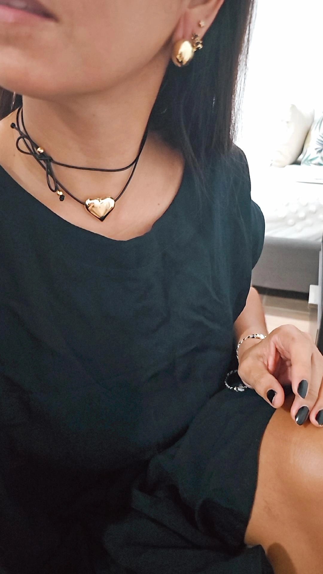 Heart Leather Choker