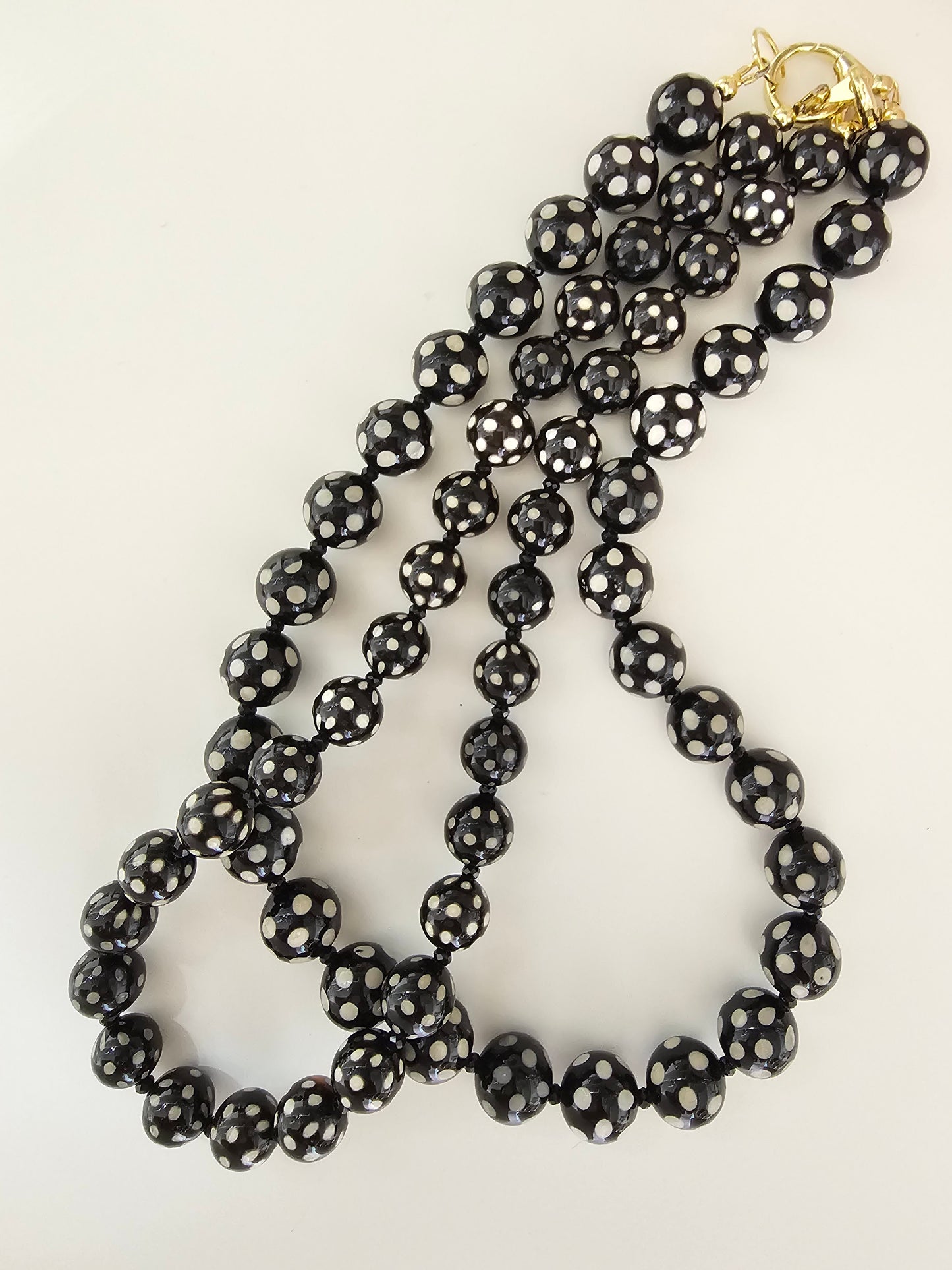 Polka Dots Black Agate