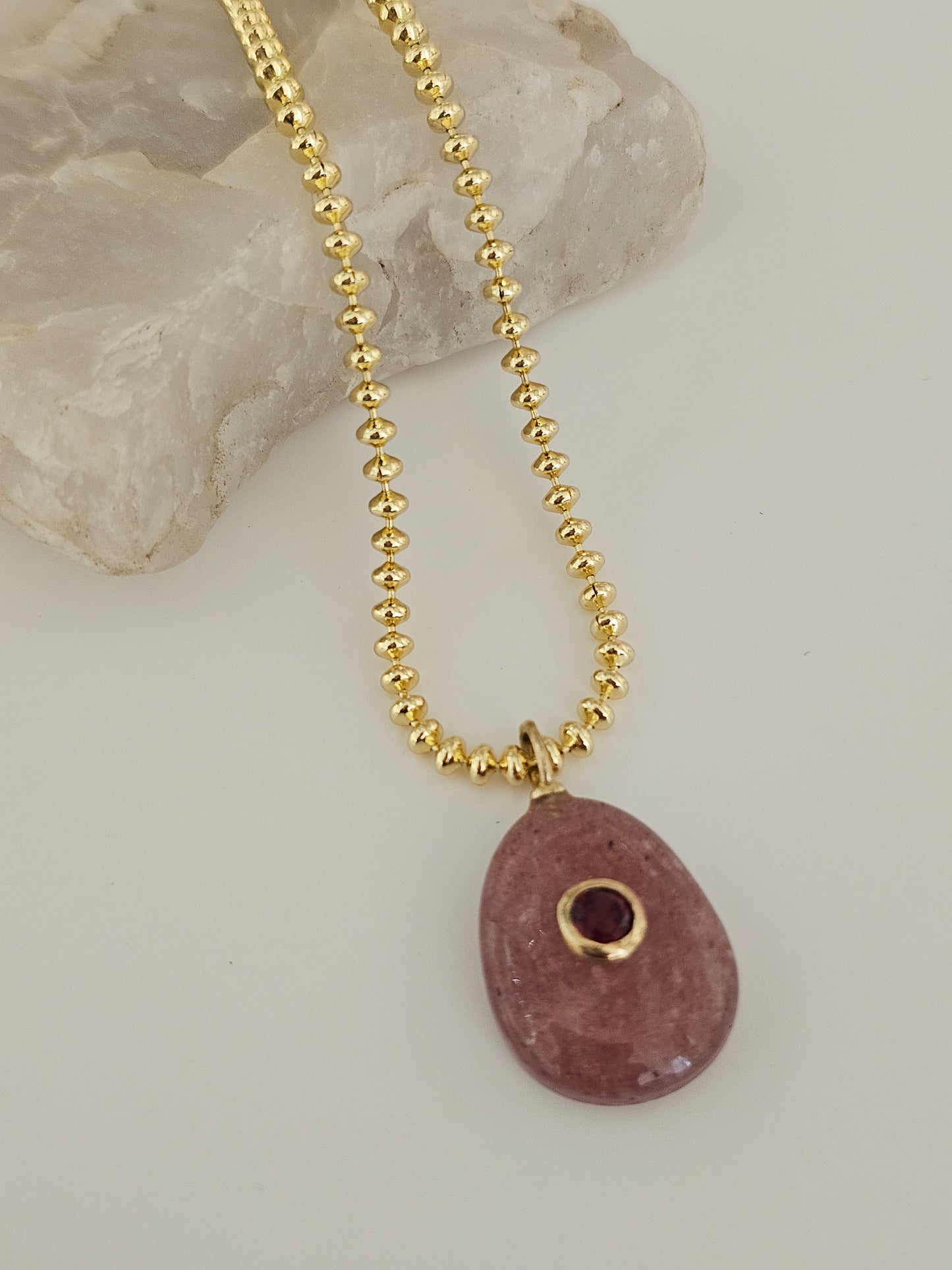 Cherry Quartz Chain