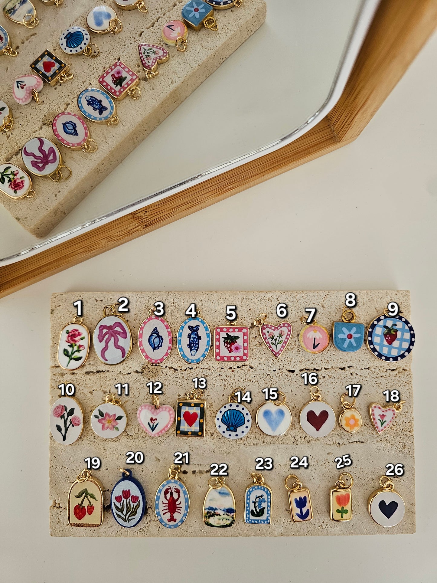 Painted Tiles Charms