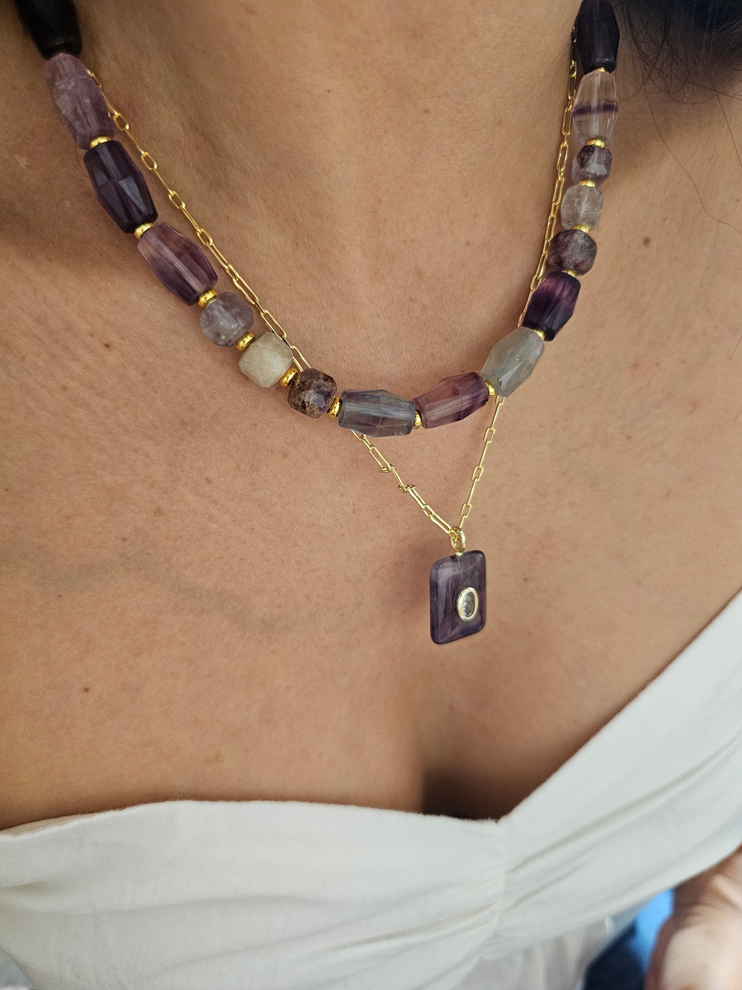 Amethyst Square Chain