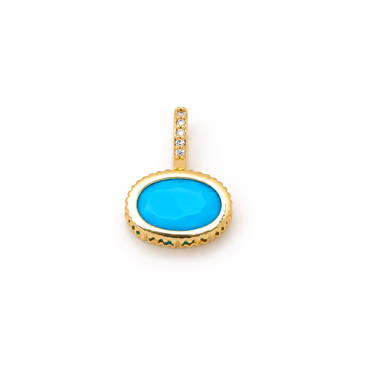 Turquoise Zircon Charm