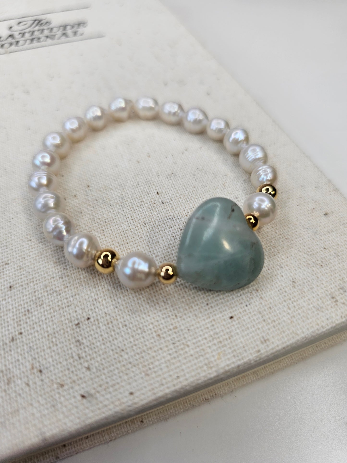 Amazonite Heart Bracelet