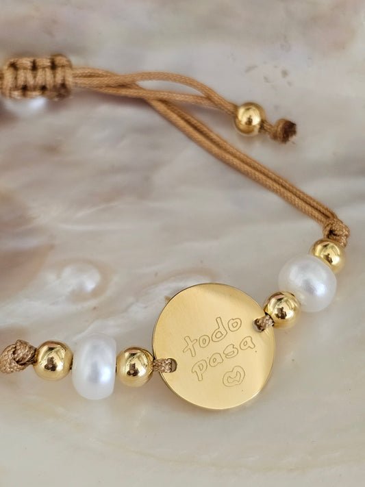 Personalized Bracelet with pearls
