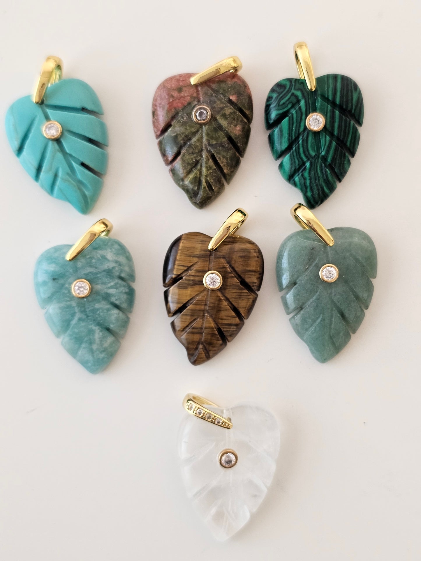 Gem Leaf Pendant