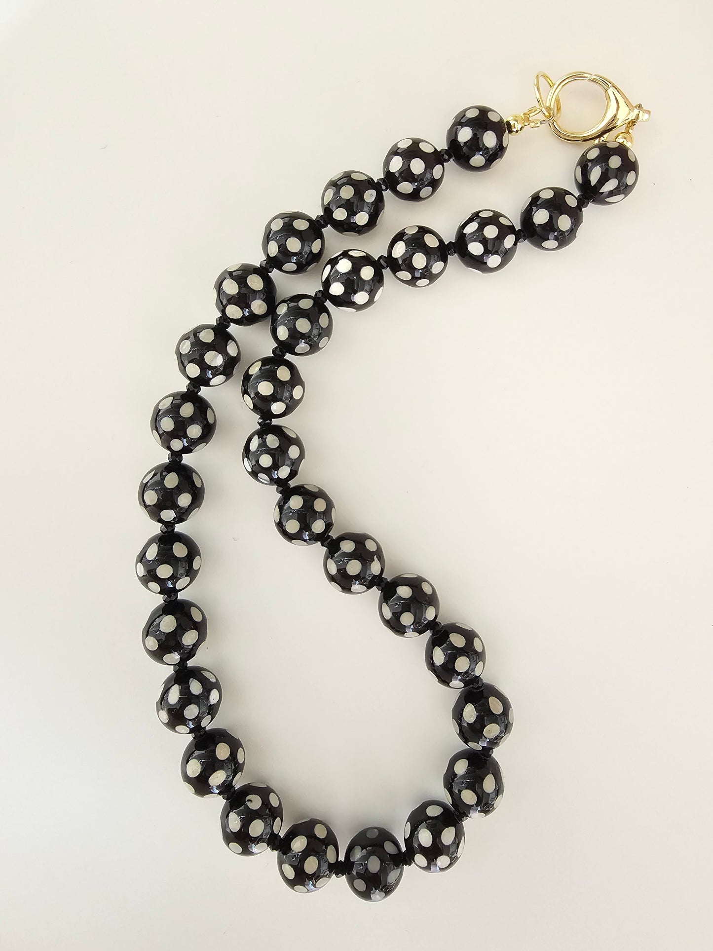 Polka Dots Black Agate