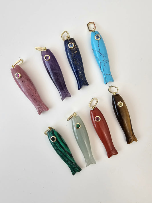 Gem Fish Pendants