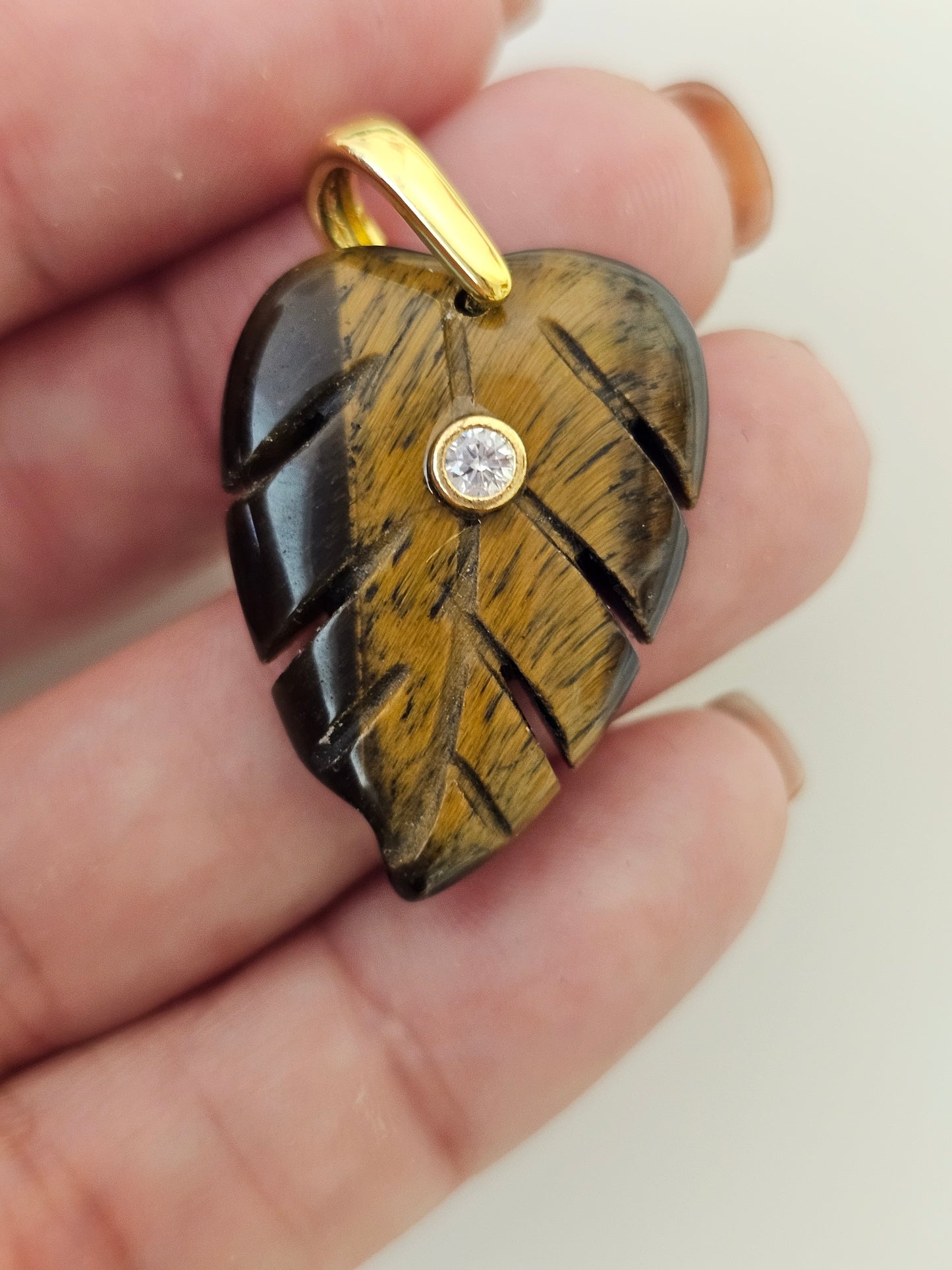 Gem Leaf Pendant
