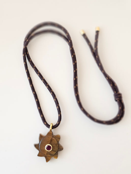 Tiger Eye Sun Necklace
