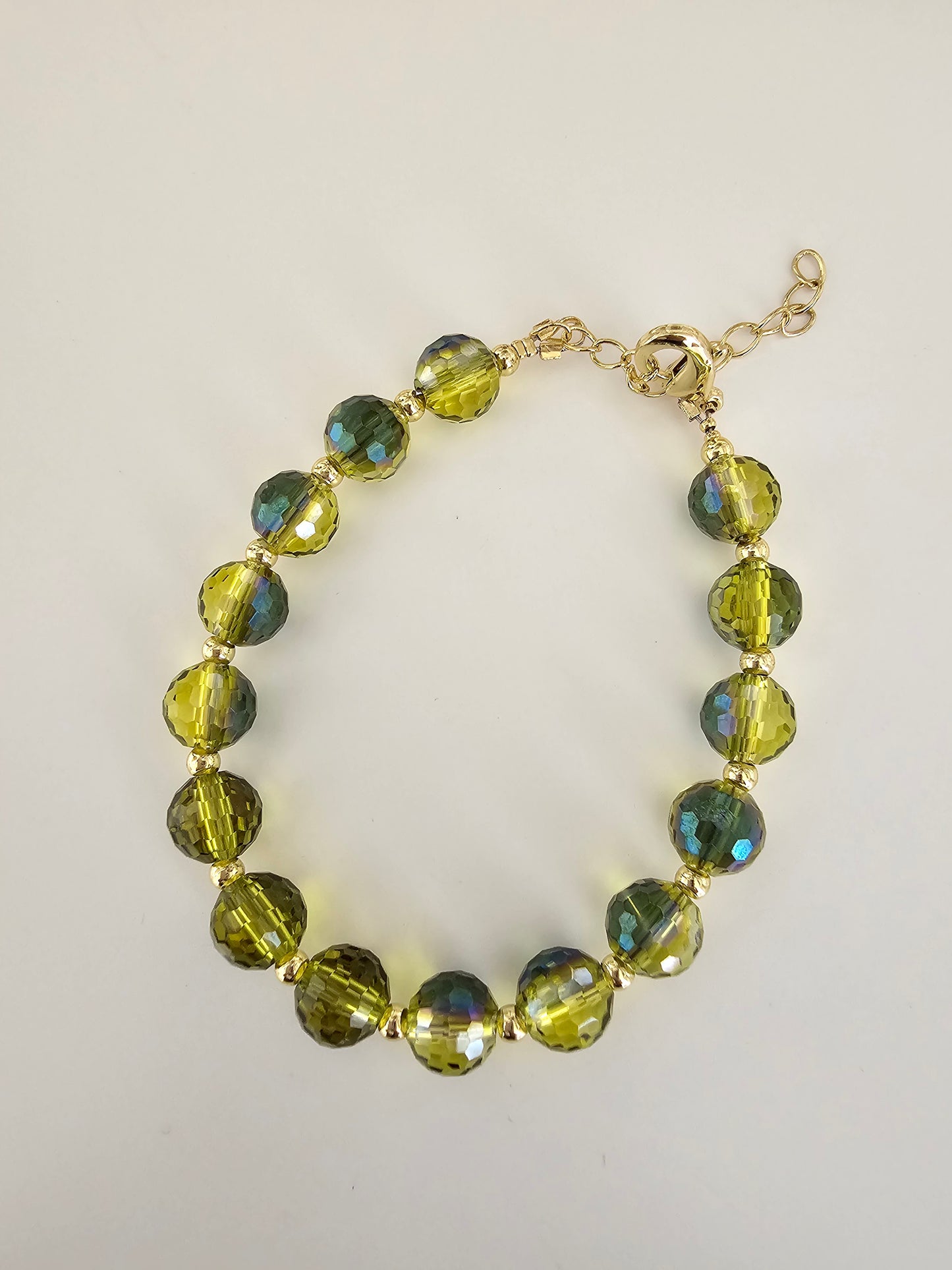 Peonias Verde 8mm bracelet