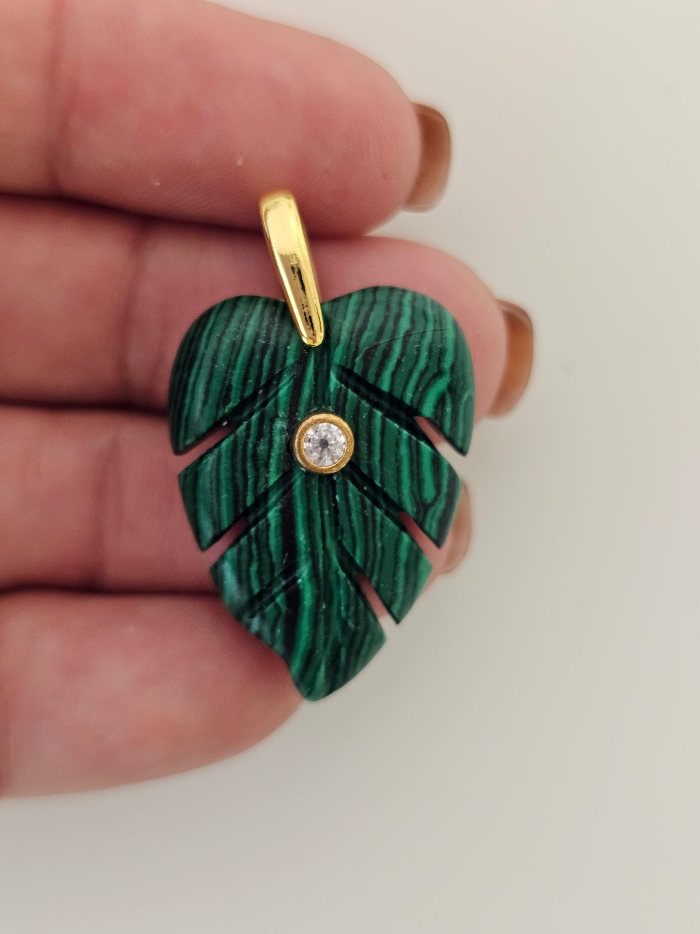 Gem Leaf Pendant