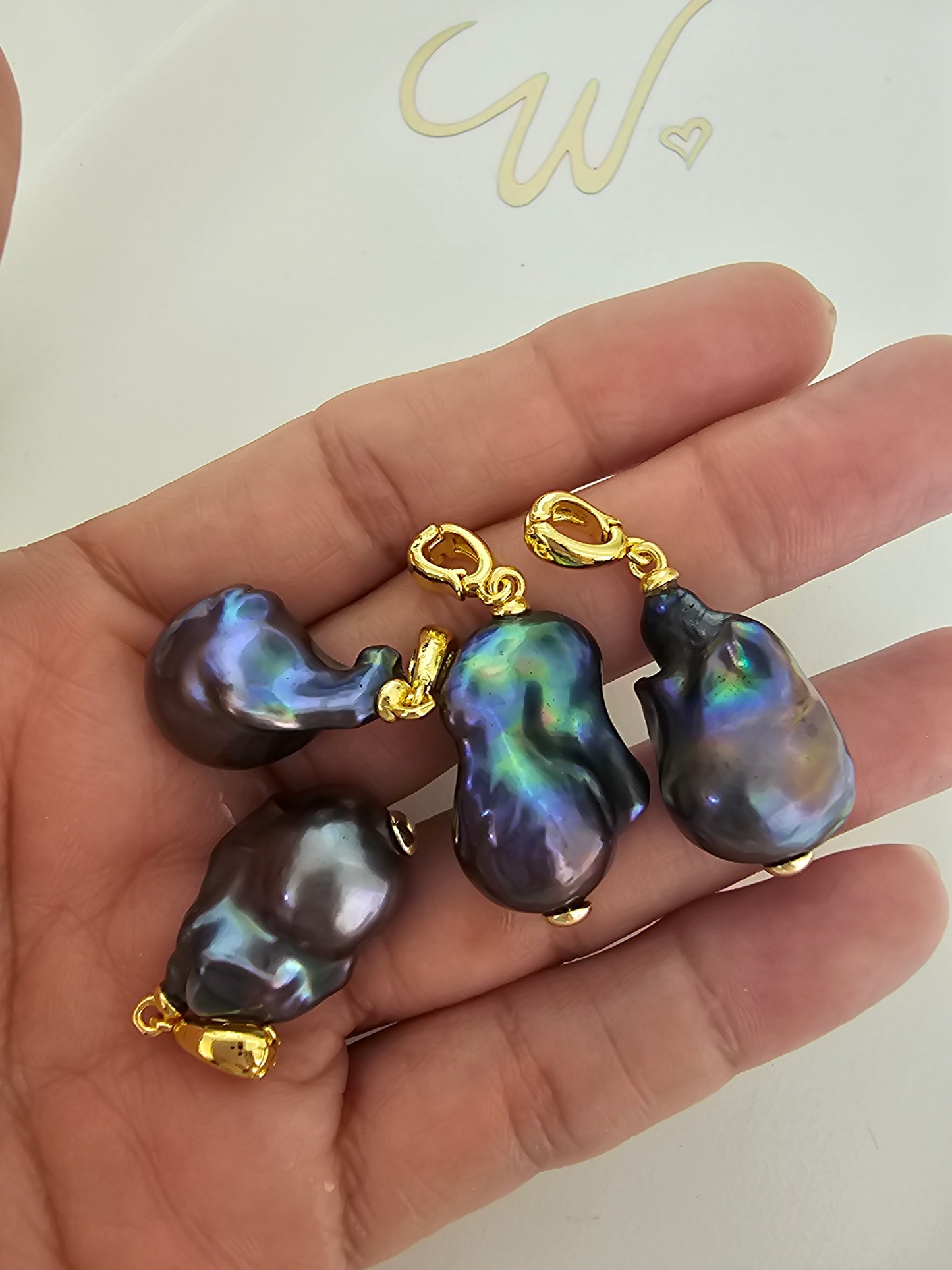 Gray Baroque Pearl Pendat