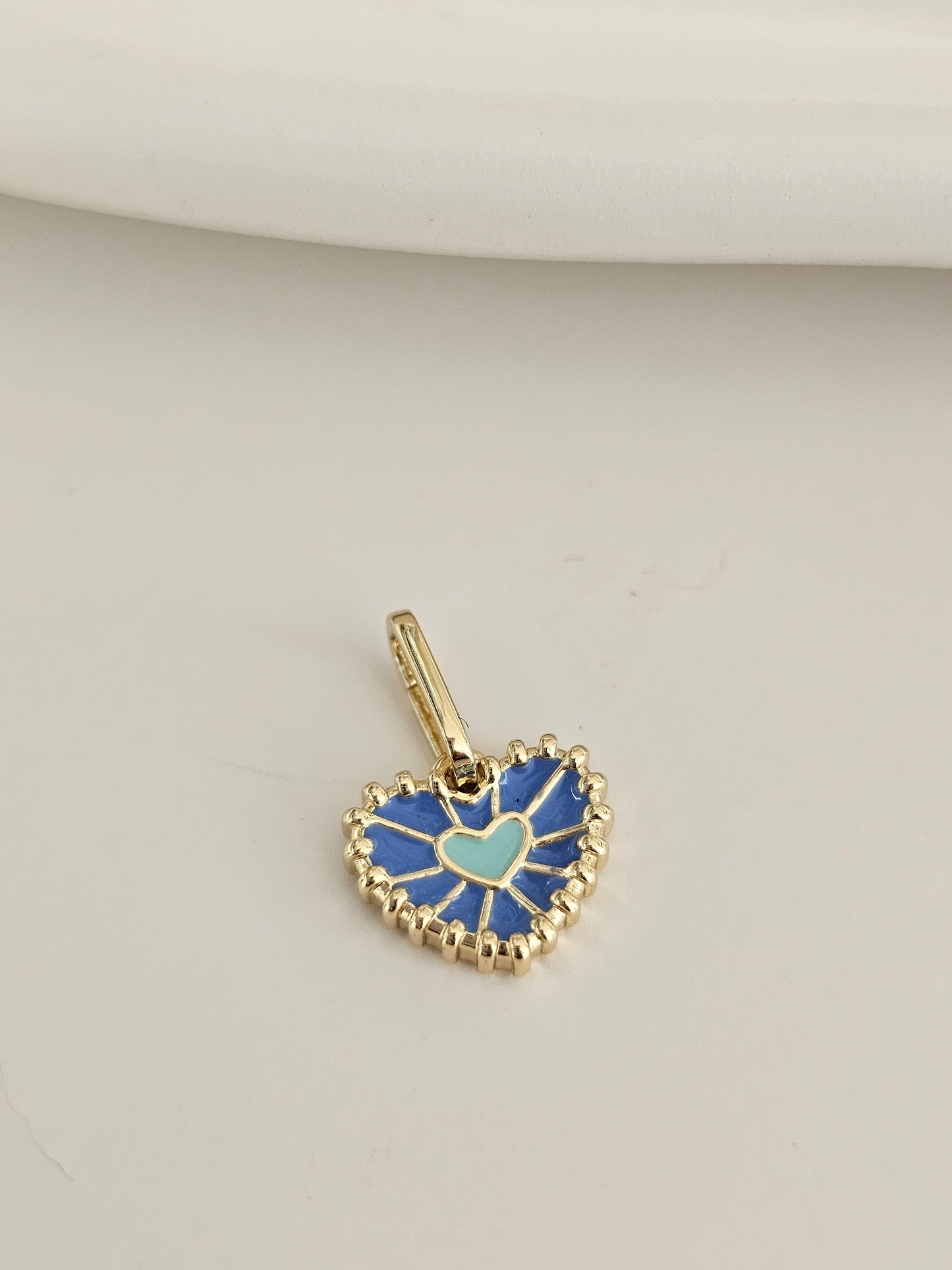 Blue heart Charm