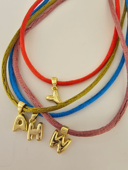 Bubble Letter - Silk Cord