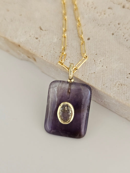 Amethyst Square Chain