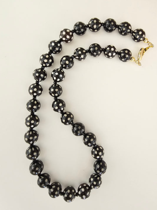 Polka Dots Black Agate