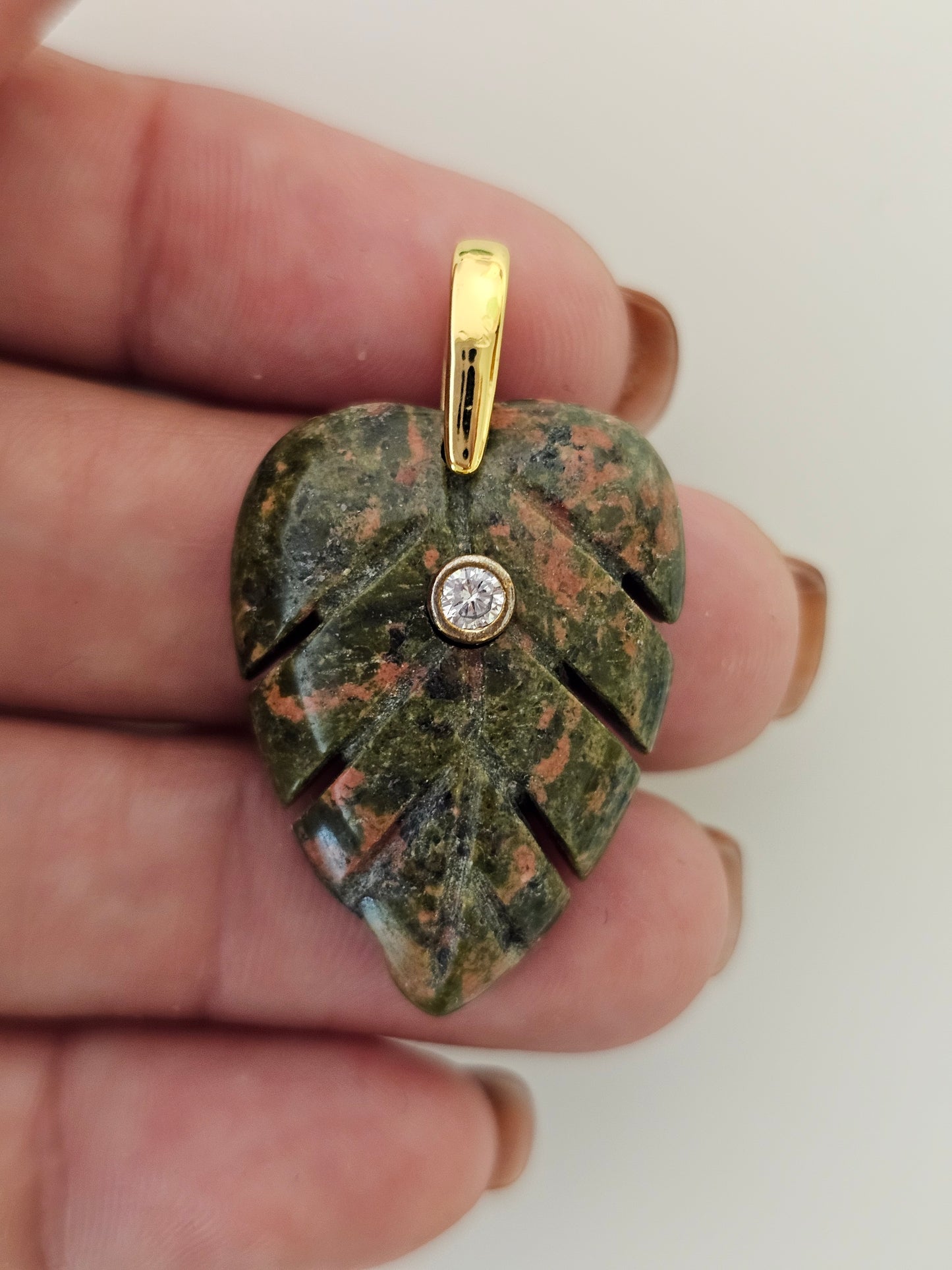 Gem Leaf Pendant