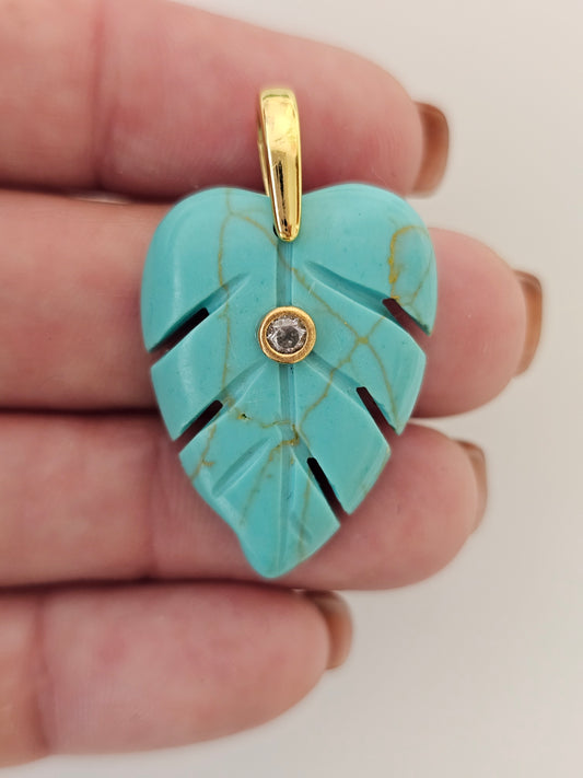 Gem Leaf Pendant
