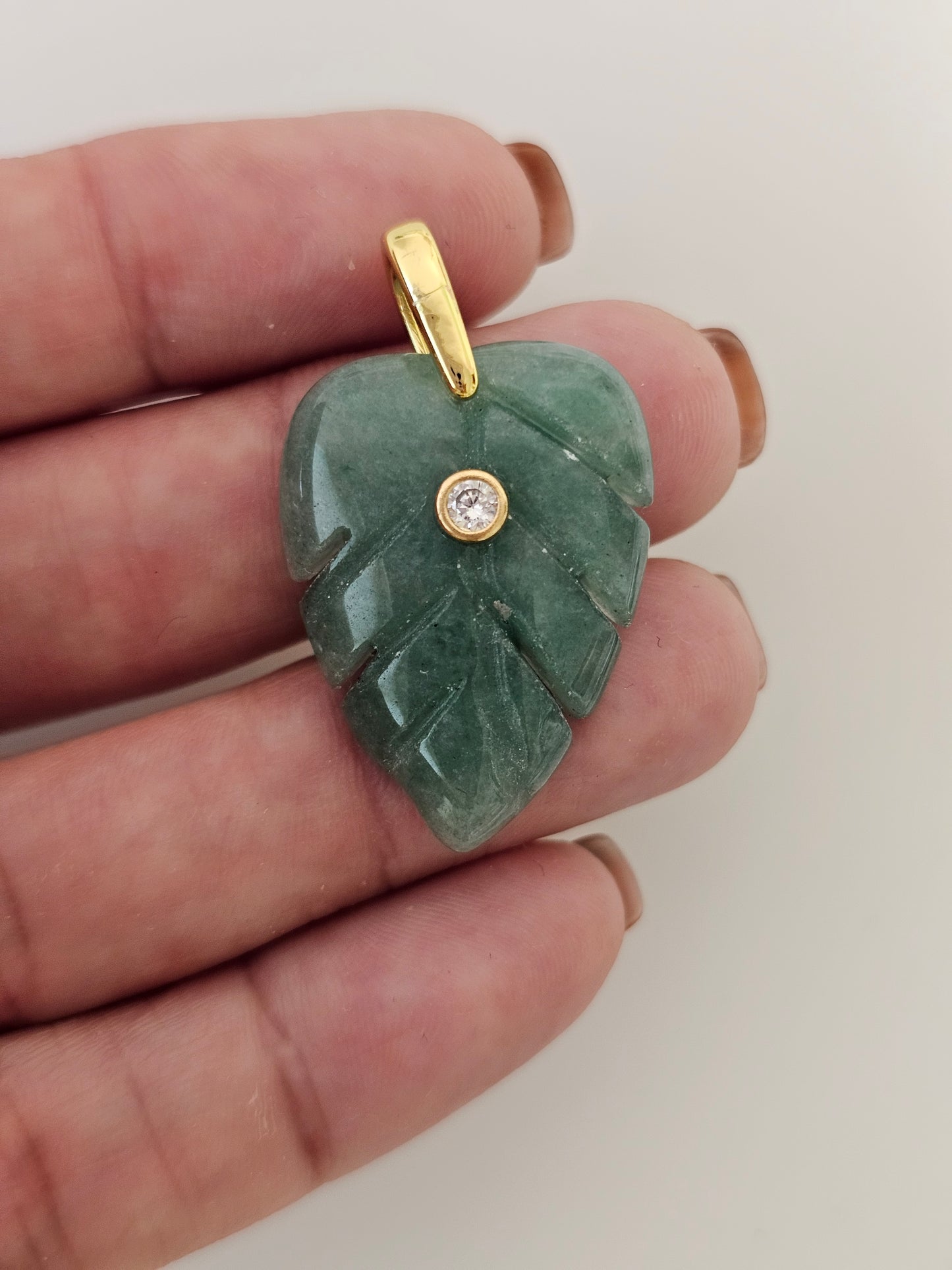 Gem Leaf Pendant