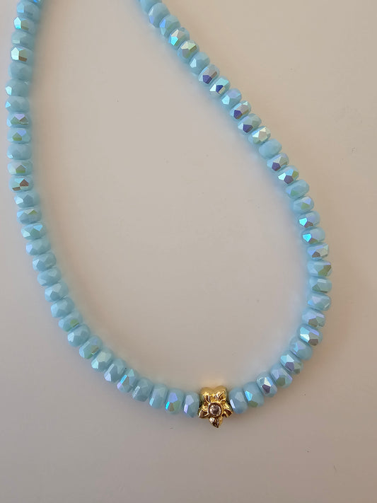 Crystal Sky Blue Flower Zircon