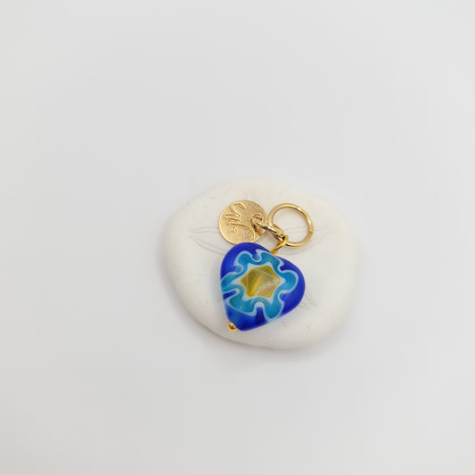 Millefiori Heart Charm